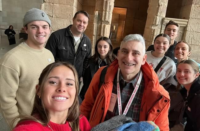 Jared with a private tour group at the Metropolitan Museum of Art